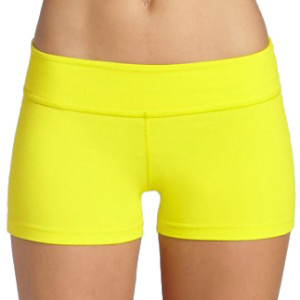 yellow yoga shorts