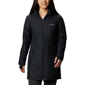 columbia heavenly long hooded jacket camel brown