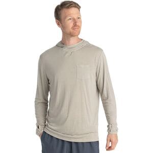 Free Fly Men's Bamboo Lightweight Hoodie, Sandstone / Small