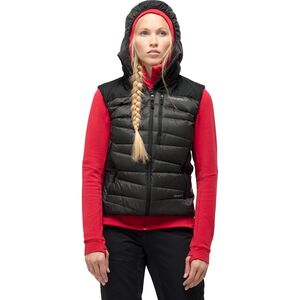 DANTON ダントンWOMEN'S HOODED DOWN VEST Danton Down Hooded Vest, Women's, Charcoal Gray, L