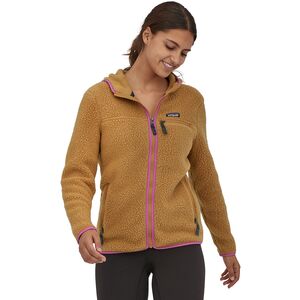 Patagonia Women's Retro Pile Hoody Nest Brown w/Amaranth Pink S