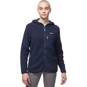 patagonia women's retro pile fleece hoody beech brown