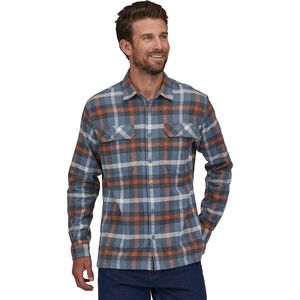 Patagonia Organic Cotton MW Long-Sleeve Fjord Flannel Shirt - Men's Forage: Plume Grey, XS