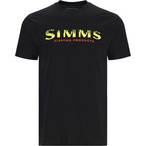 Simms Logo T Shirt Black - Neon / S