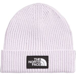 The North Face TNF Logo Box Cuffed Beanie: Lavender Fog