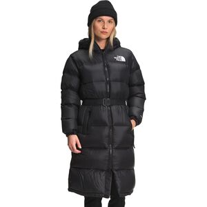 nuptse long duster puffer coat