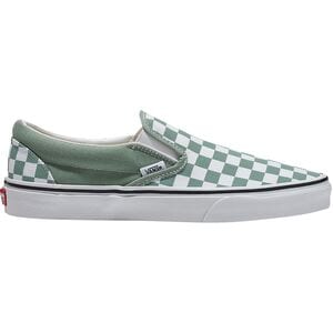 Sage and white deals checkered vans
